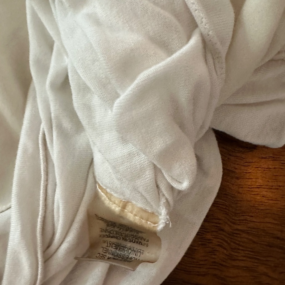 Ivory Cream/White Drape Cascade Women Blouse. No Size Tag.Small‎ - Picture 8 of 8